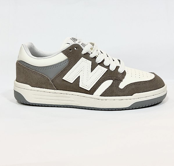 Tênis New Balance 480 Low Marrom Bege Claro