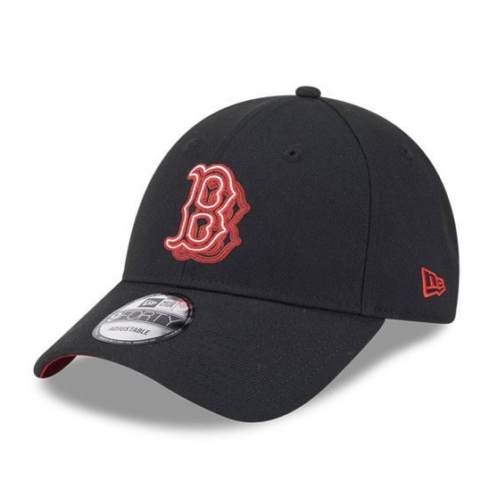 Boné New Era 9FORTY MLB Boston Red Sox Neon Hat Black