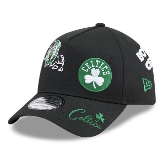 Boné New Era 9FORTY NBA A-Frame Boston Celtics All Over Hat Black