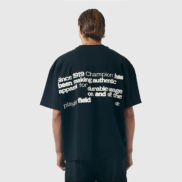 Camiseta Champion Boxy Nano Text Black