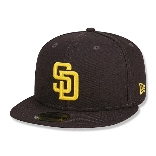 Boné New Era 59FIFTY MLB San Diego Padres Game Cap Brown