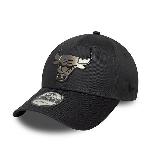 Boné New Era 9FORTY NBA Chicago Bulls Metallic Dark Grey