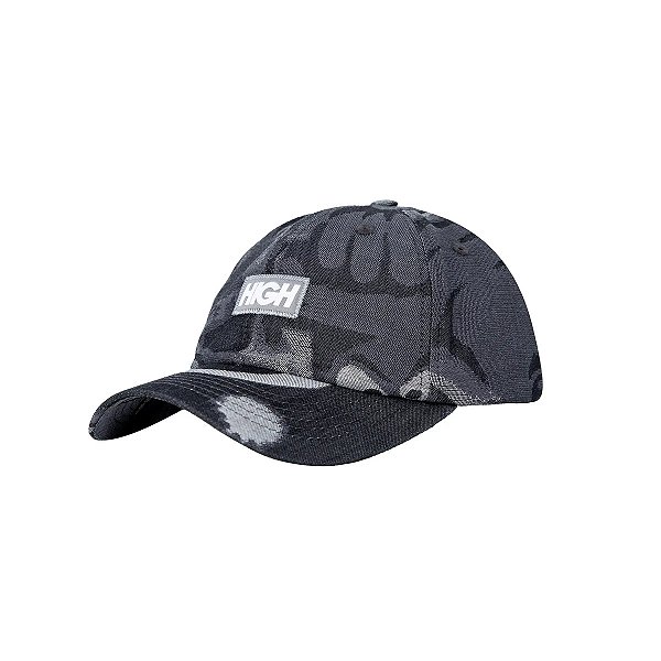 Boné HIGH 6 Panel Jacquard Black
