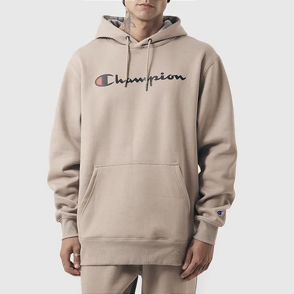 Moletom Champion Athletic Script Hoodie Dark Khaki