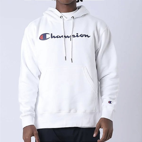 Moletom Champion Athletic Script Hoodie Off White