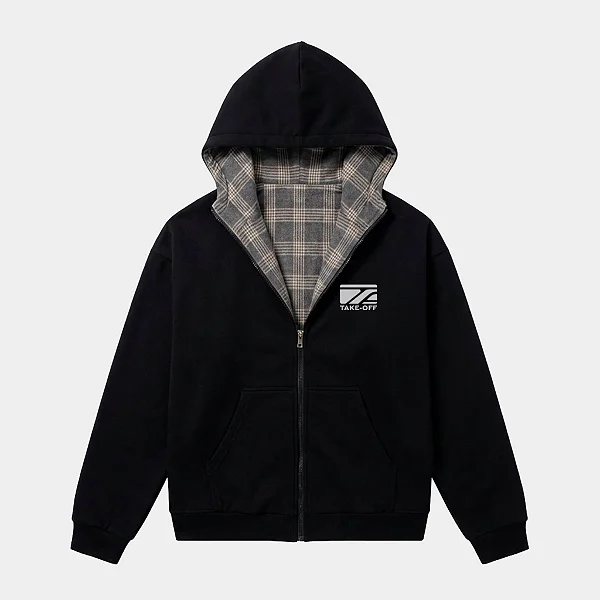 Moletom Take-Off Reversible V2 Flannel Jacket Black