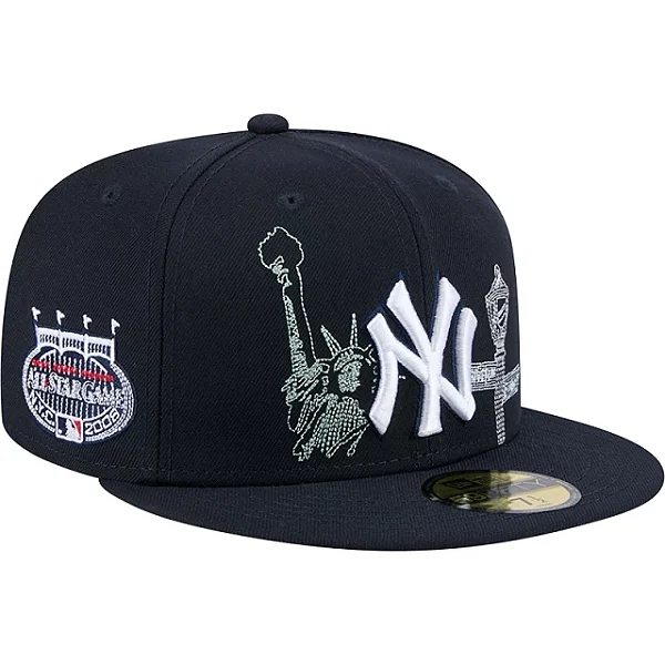 Boné New Era 59FIFTY MLB New York Yankees State Stitch Navy
