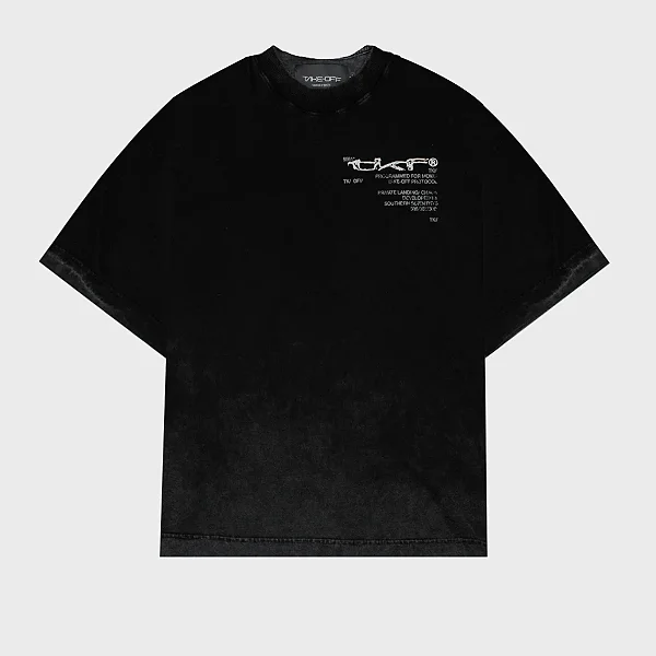 Camiseta Take-Off Faded Black/Grey Boxy Tee