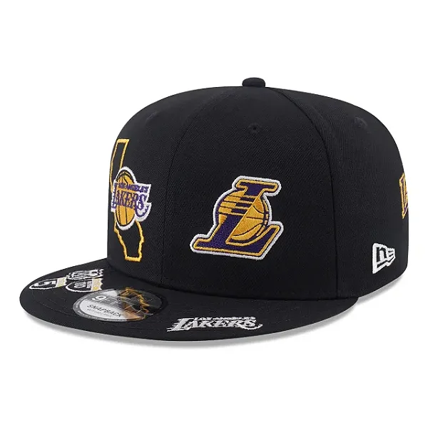 Boné New Era 9FIFTY NBA Los Angeles Lakers All Over Hat Black