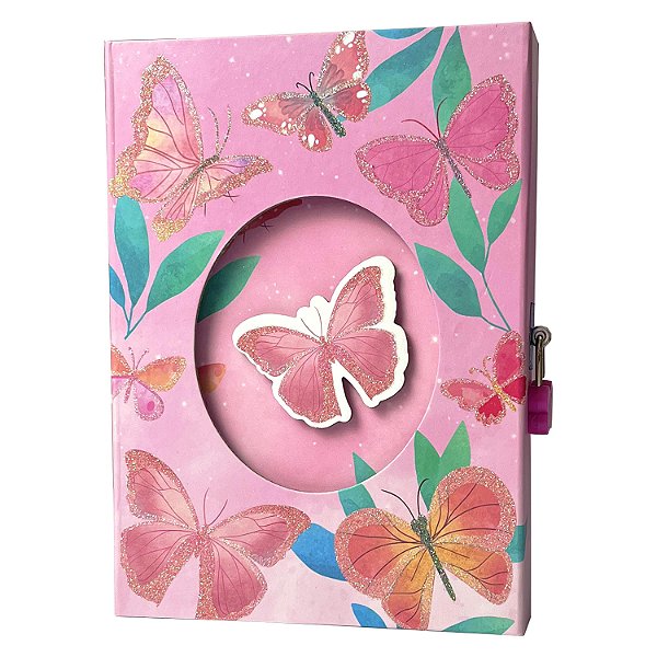 Diário Infantil com Cadeado Butterfly