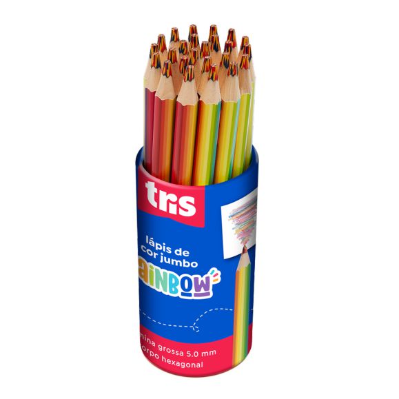 Lápis de Cor Jumbo Rainbow 5.0 mm Corpo Exagonal Un