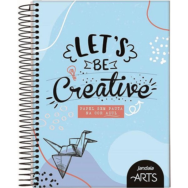 Caderno Let´s be Creative Espiral 80 Folhas Azuis Colegial