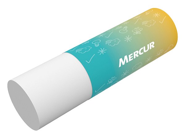 Borracha Mercur TR Cilíndrica Branca