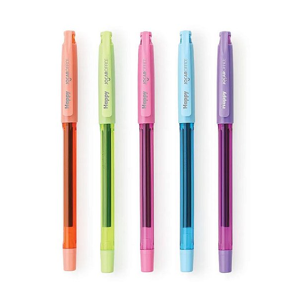 Caneta Gel Happy 0,7mm Colorida Jocar Office