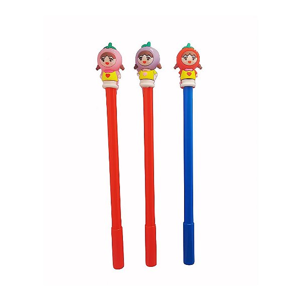 Caneta Fofa Gel Cute Girl Frutinha 0.4 mm