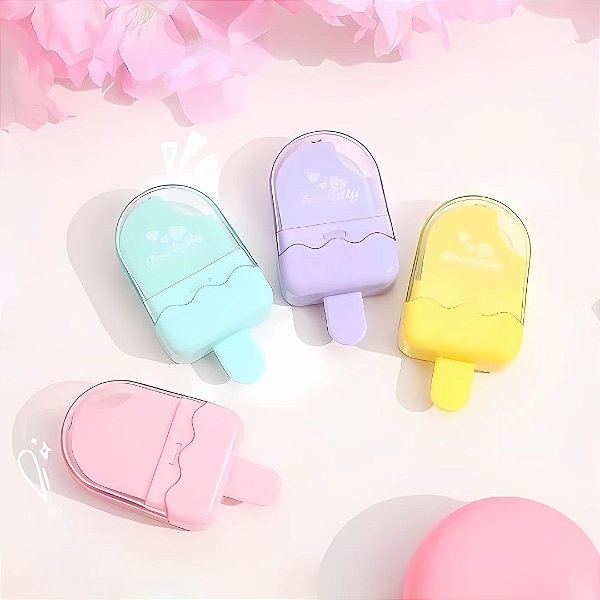 Borracha Fofa Picolé Ice-Lolly Cores Pastel