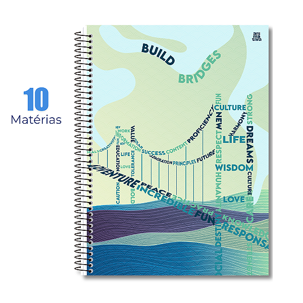 Caderno 10 Matérias Univesitário 160 Folhas Wind