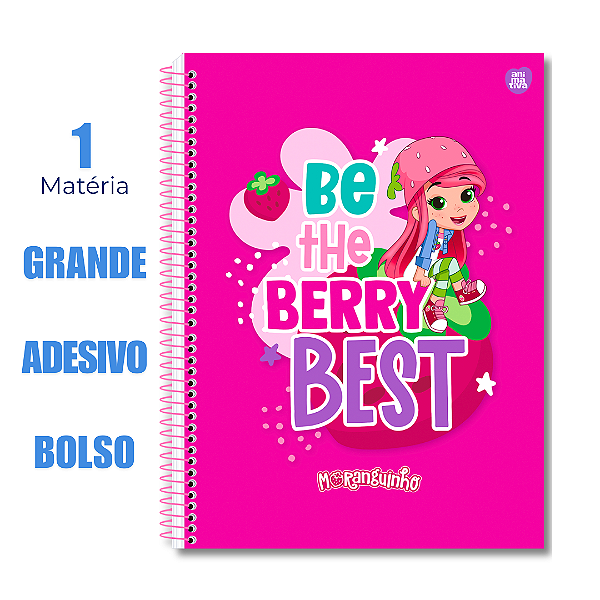 Caderno Universitário 1 Matéria Moranguinho na Cidade Berry Best
