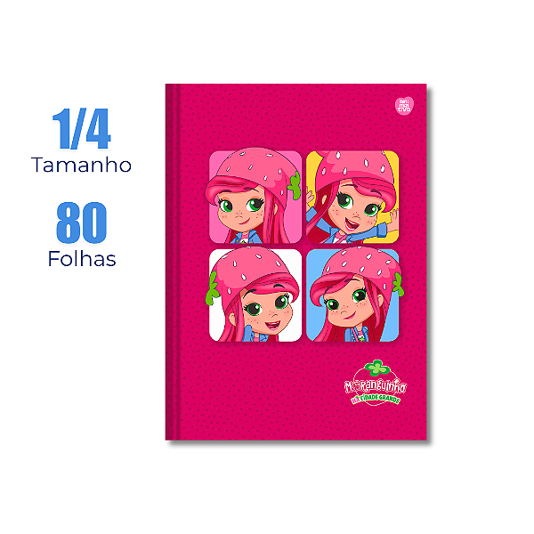 Caderno Brochura 1/4 80 Folhas Moranguinho na Cidade 4 Fotos