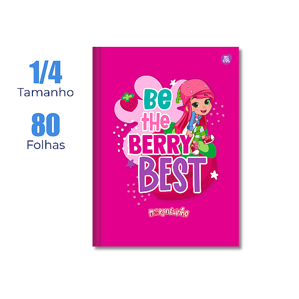 Caderno Brochura 1/4 80 Folhas Moranguinho na Cidade Berry Best