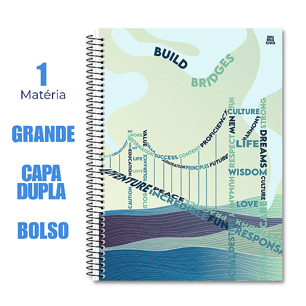 Caderno Univesitário 80 Folhas Wind Bridge