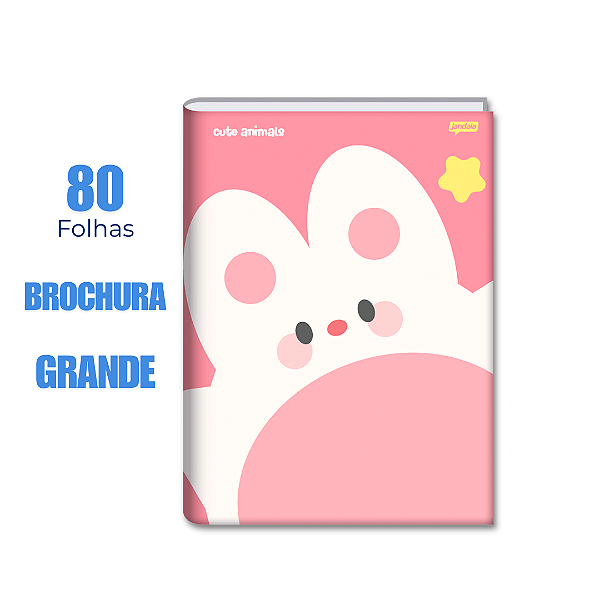 Caderno Brochura Grande Cute Animals Coelho