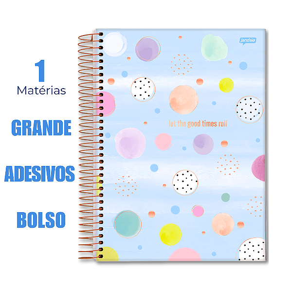 Caderno Universtiário 80 Folhas La Creme 2025 Good Times