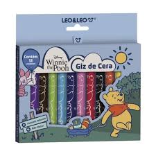 Giz de Cera Ursinho Pooh caixa com 12 Cores