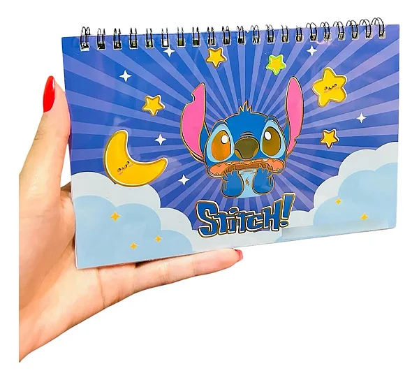 Caderno de Adesivos Stitch 400 Adesivos
