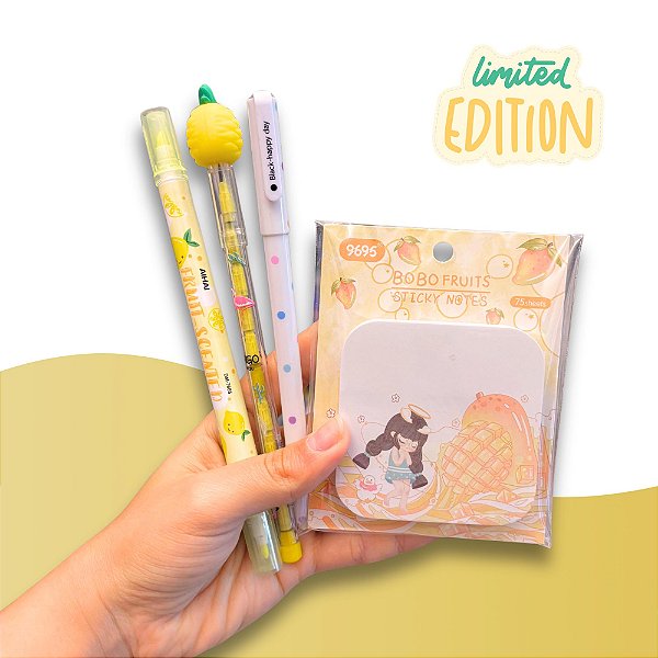 Mini Kit Papelaria Fofa Frutinhas | edição limitada