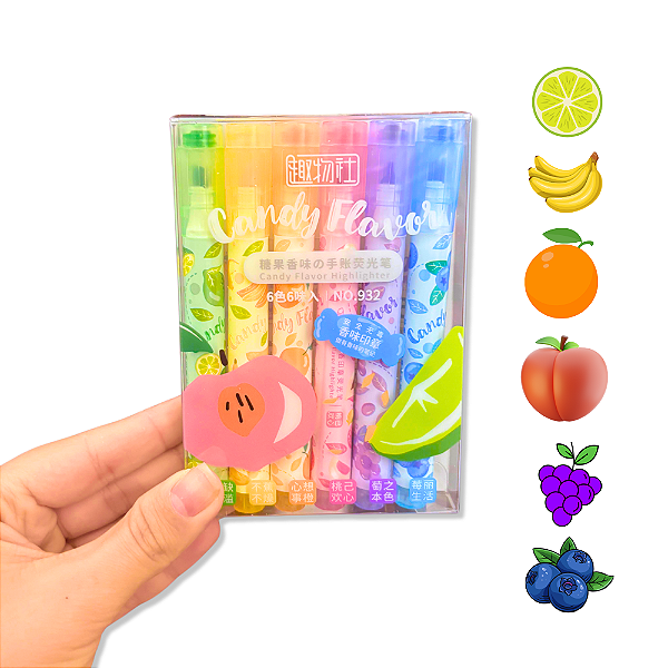Conjunto 6 Marca Textos Perfumados Frutas
