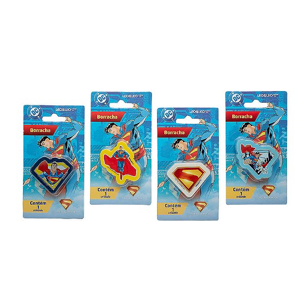Borracha Superman Blister 4 Personagens