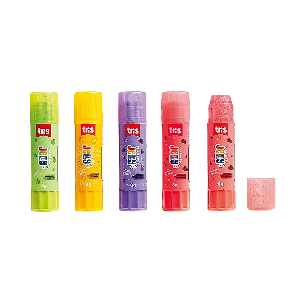 Cola Bastão Perfumada Fruta Com Giltter Jelly 8G TRIS