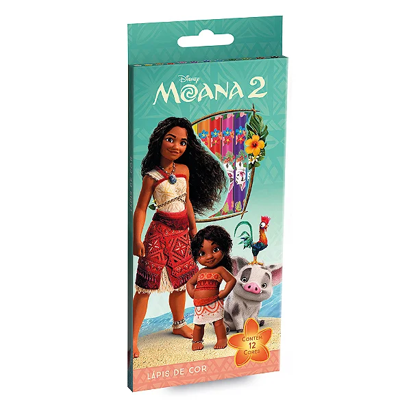 Conjunto 12 Lápis de Cor Moana 2 Macio