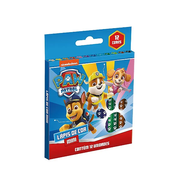 Conjunto Mini Lápis de Cor Patrula Canina TRIS