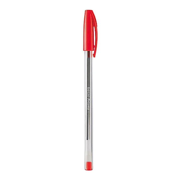 Caneta Esferográfica Vermelha Básica Bazze Prisma 1.0 mm