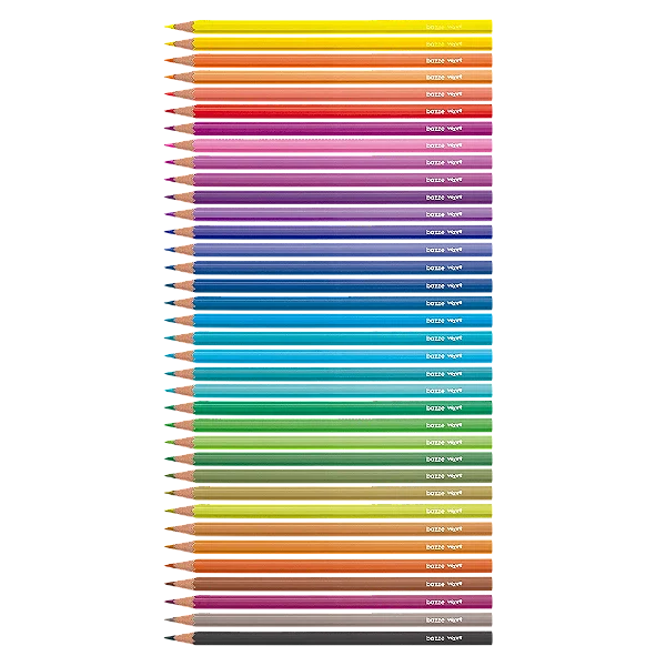 Conjuto 36 Lápis de Cor Bazze Wave Sextavado 36 Cores