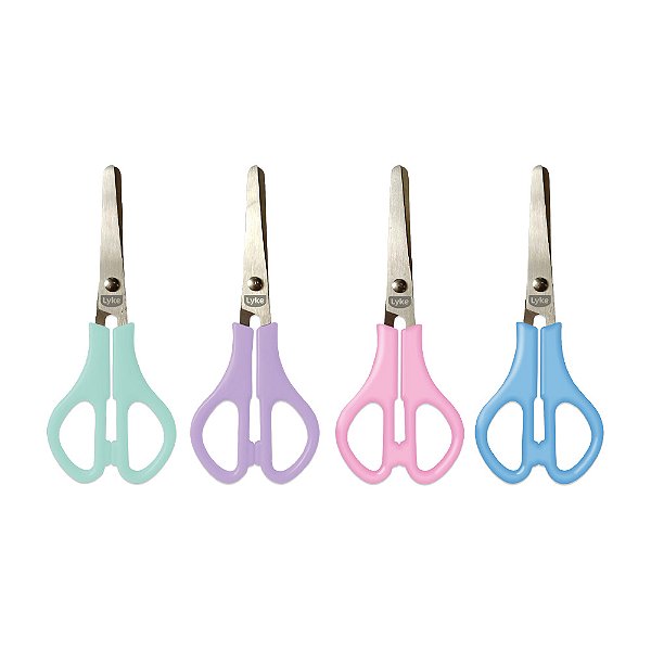 Tesoura Escolar Pastel Sem Ponta 13 Cm Lyke