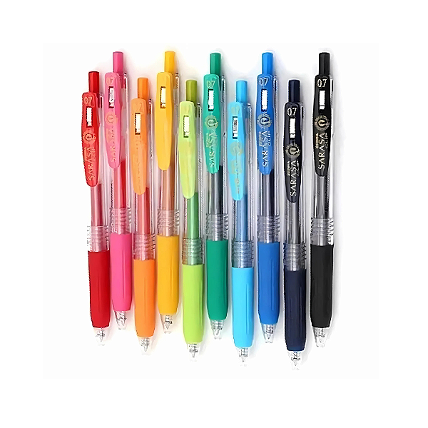Caneta ZEBRA Sarasa Clip Ponta 0.7 mm Colorida 10 Cores