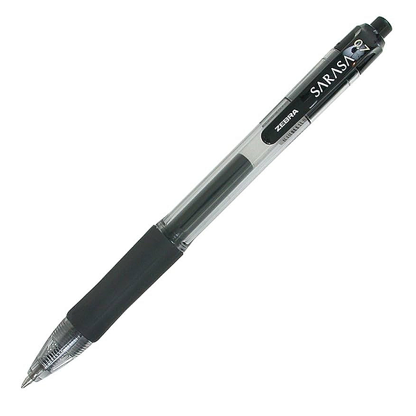 Caneta Gel Esferoráfica Zebra Sarasa 0.7 mm Preta