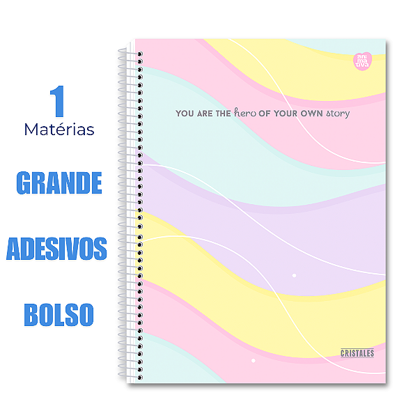 Caderno Univesitário 80 Folhas Cristales You Are The
