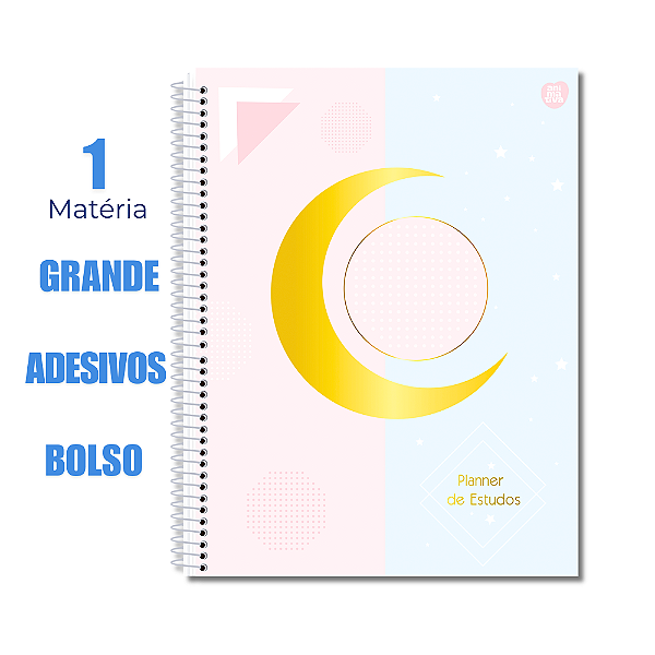 Planner Permanente Estudos Lua Animativa 84 Folhas