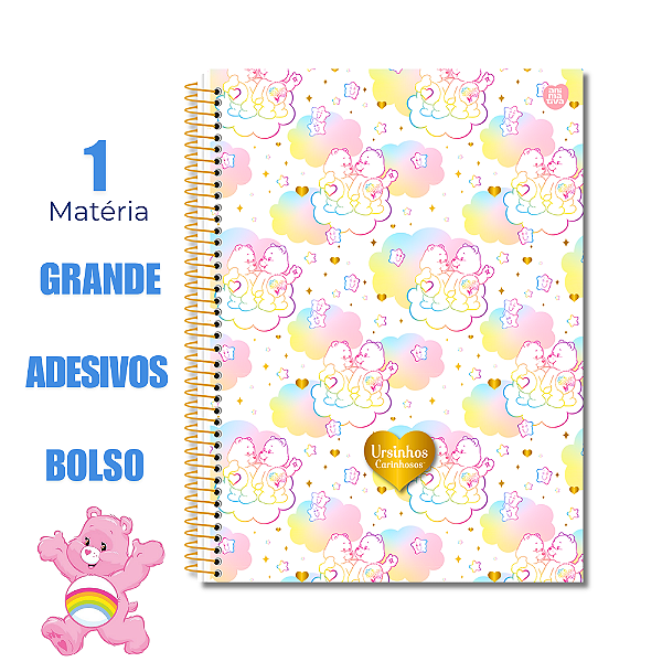 Caderno Universitário 1 Matéria Ursinhos Carinhosos Nuvem