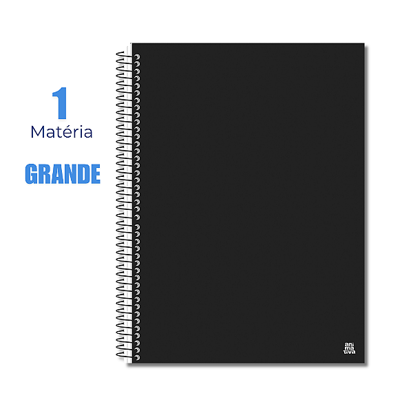 Caderno Universitário Black Kbom 70 Folhas 1 Matéria