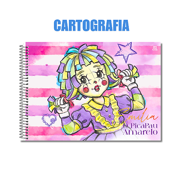 Caderno de Desenho PicaPau Amarelo Emília