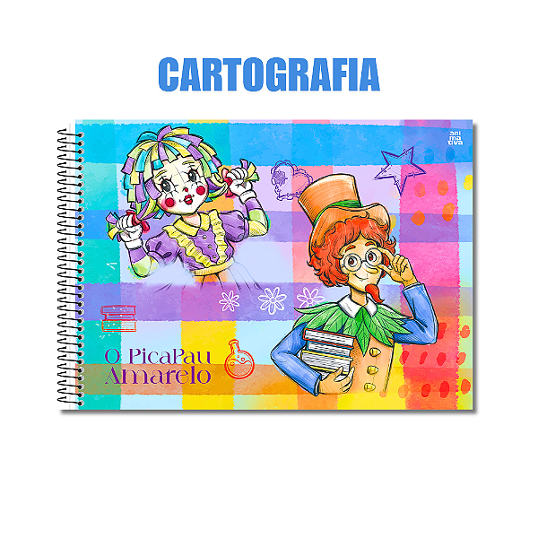 Caderno de Desenho PicaPau Amarelo Emília e Visconde