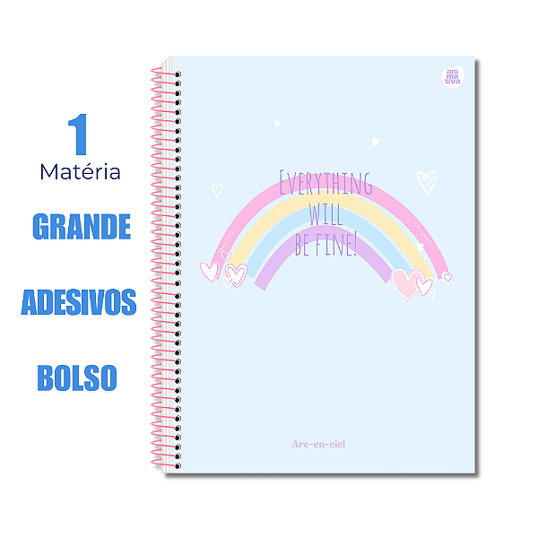 Caderno Universitário 1 Matéria ARC-EN-CIEL Everything