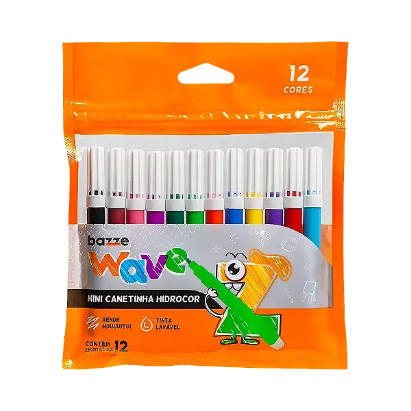 Conjunto 12 Mini Hidrocor Bazze Wave