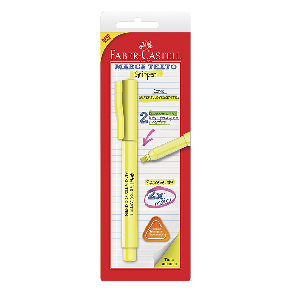 Marca-Texto Amarelo Neon Grifpen Faber-Castell Amarelo