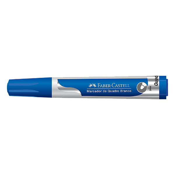 Marcador de Quardo Branco e Vidro Faber-Castell 3mm Azul
